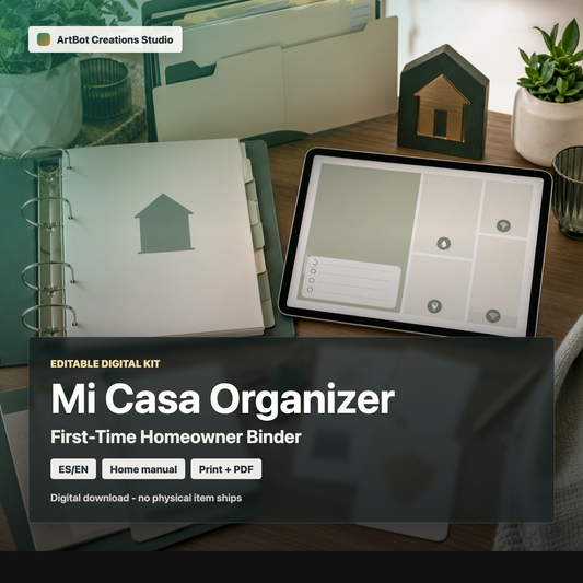 Mi Casa Organizer / First-Time Homeowner Binder